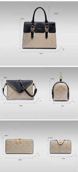 5pcs Set For Women 2019 Luxury Handbags Leather Messenger Bags Fashion Crossbody Shoulderbag Ladies Tote Clutch Bag Purse