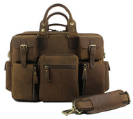 Horse Leather Luggage Travel Bag - Genuine Leather Duffel