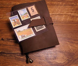 Handmade genuine leather travel case journal vintage notebooks