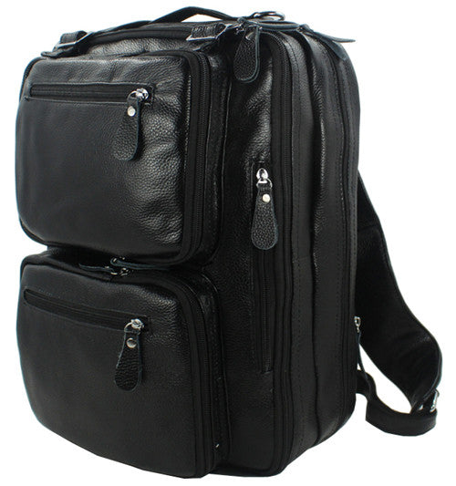 Multi-functional Genuine Leather Backpack Travel Large  display picture 3