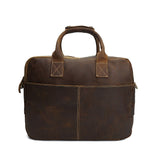 Crazy Horse Leather Brand Crossbody Shoulder 17" laptop Handbag Vintage large Male Briefcase Travel Bag