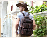 England Style Designer High Quality Genuine Leather Travel Backpack Bags business hiking napsack