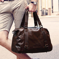 Fashionable business travel luggage GENUINE LEATHER High-capacity sling bag