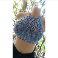 Crochet (handmade) belly skin beach casual wear top