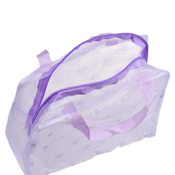 1 pc Floral Portable Transparent Cosmetic Pouch and Organizer Bag
