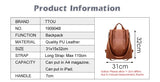 Retro Anti-theft Women Basic Backpack Female Large Capacity Travel Pu Leather Bag Durable Book Hold For School Students Handbags
