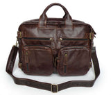 100% Guarantee Real Genuine Leather Men Messenger Bags (14'' Laptop Briefcase)