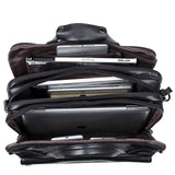 Large Men Leather Handbgs Male Genuine Leather Business Travel Brifcases Bag Men's 15.6 Inch Laptop Shoulder Bag Business A4 Bag
