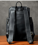 Retro Genuine Leather Men's Backpack Large Capacity Laptop Bag School Backpack Male Shoulder Bags Brown Leather Travel Backpacks