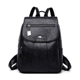 3-in-1 Vintage Backpack Women High Capacity Leather Shoulder Bags Large Capacity Travel Backpack School Bags For Teenage Girls