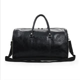 Leather Travel Bag Large Duffle Independent Big Fitness Bags Handbag Bag Luggage Shoulder Bag Black Men Fashion Zipper Pu