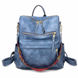 Retro Large Backpack Women PU Leather Rucksack Women's Knapsack Travel Backpacks Shoulder School Bags Mochila Back Pack