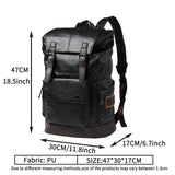 Men's Large Leather Antitheft Travel Backpack Laptop Bags Men Black Bagpack Boy Big Capacity School Male Business Shoulder Bag