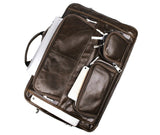 Large Capacity Real Genuine Leather Men Messenger Business Travel 15.6'' Laptop Briefcase Bag