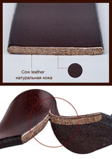 Men genuine leather luxury strap (buckle - fancy vintage look)
