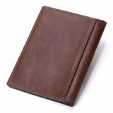 Genuine Leather Passport Cover ID Business Card Holder Travel Credit Wallet for Men Purse Case Driving License Bag Thin