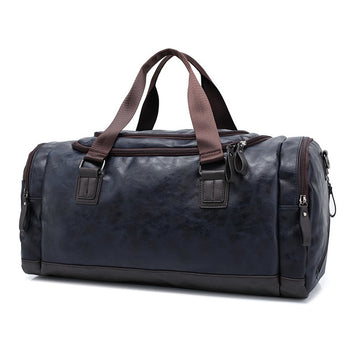 Top Quality Casual Travel Duffel PU Leather Men Handbags Big Large Capacity Travel Bags Black Mens Messenger Tote