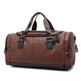 Top Quality Casual Travel Duffel PU Leather Men Handbags Big Large Capacity Travel Bags Black Mens Messenger Tote