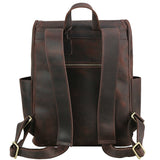 Genuine Leather Large 17" Laptop Travel Backpack Bags Crazy Horse Leather Brand Designer Casual Bagpack