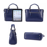 Luxury Handbags Women Designer Split Leather Brand Top-handle Female Shoulder Bags
